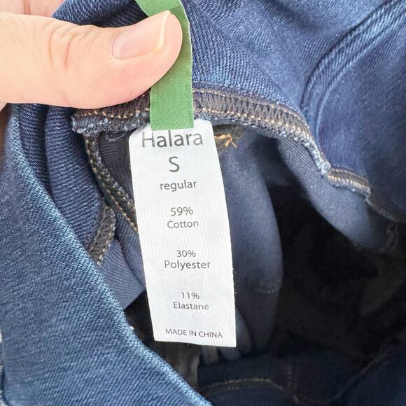 Halara Flex High Waisted Crossover Pocket Washed Stretch Knit Casual Flare Jeans - Picture 11 of 14